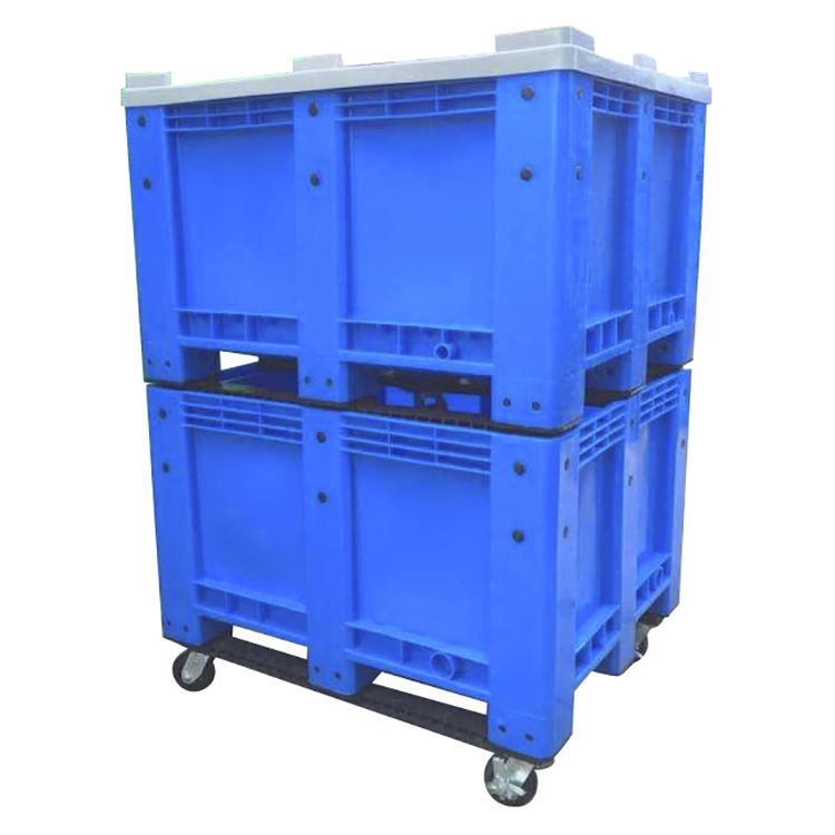 Heavy Duty Solid Stackable Battery Use Rigid Plastic Pallet Box