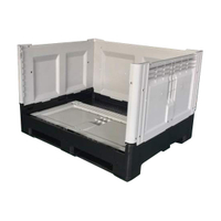 Large Size Hygienic Stackable Solid Walled Textile Use Plastic Stillage Floding Pallet Bin 